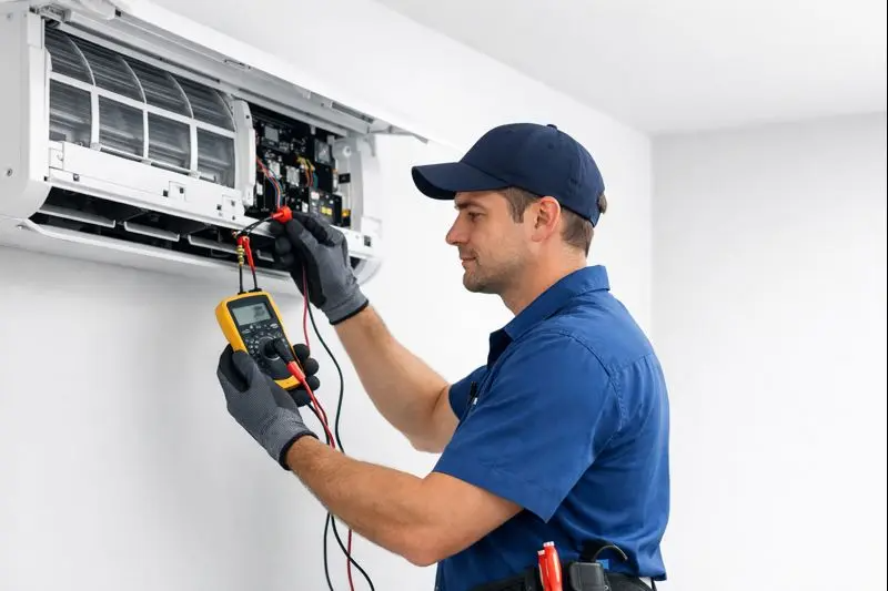 AC installation in progress